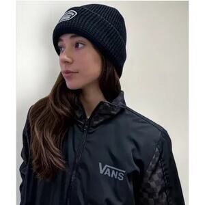 VANS BMX Urban Remix Checkerboard Puffer Bomber Jacket Black Gray Women’s Sz XS